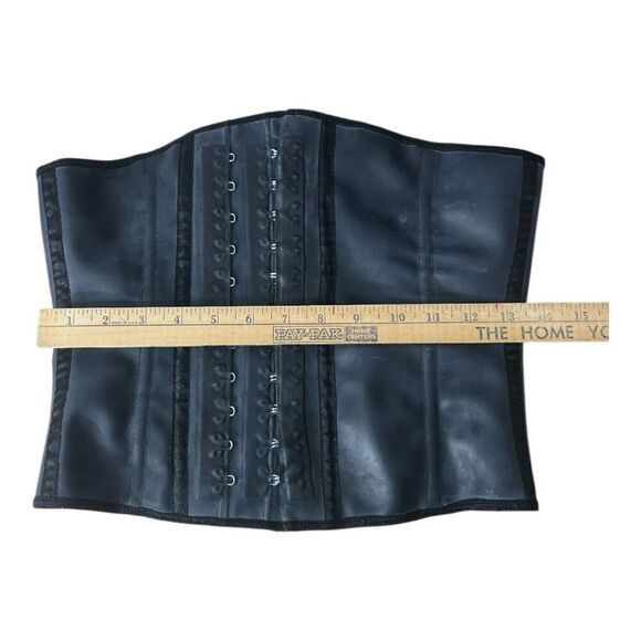 ACHATTI Women Black Rubber Cotton COLOMBIAN GIRDLE WAISTBAND Size 36 Shape Wear - Picture 5 of 10